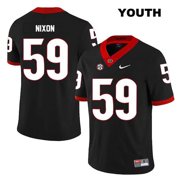 Georgia Bulldogs Youth Steven Nixon #59 NCAA Legend Authentic Black Nike Stitched College Football Jersey FKU8556HT